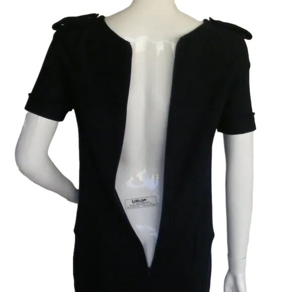 KARL LAGERFELD Dress, S, Navy, Career, Pockets, Back Zipper, Short sleeves - Picture 8 of 15